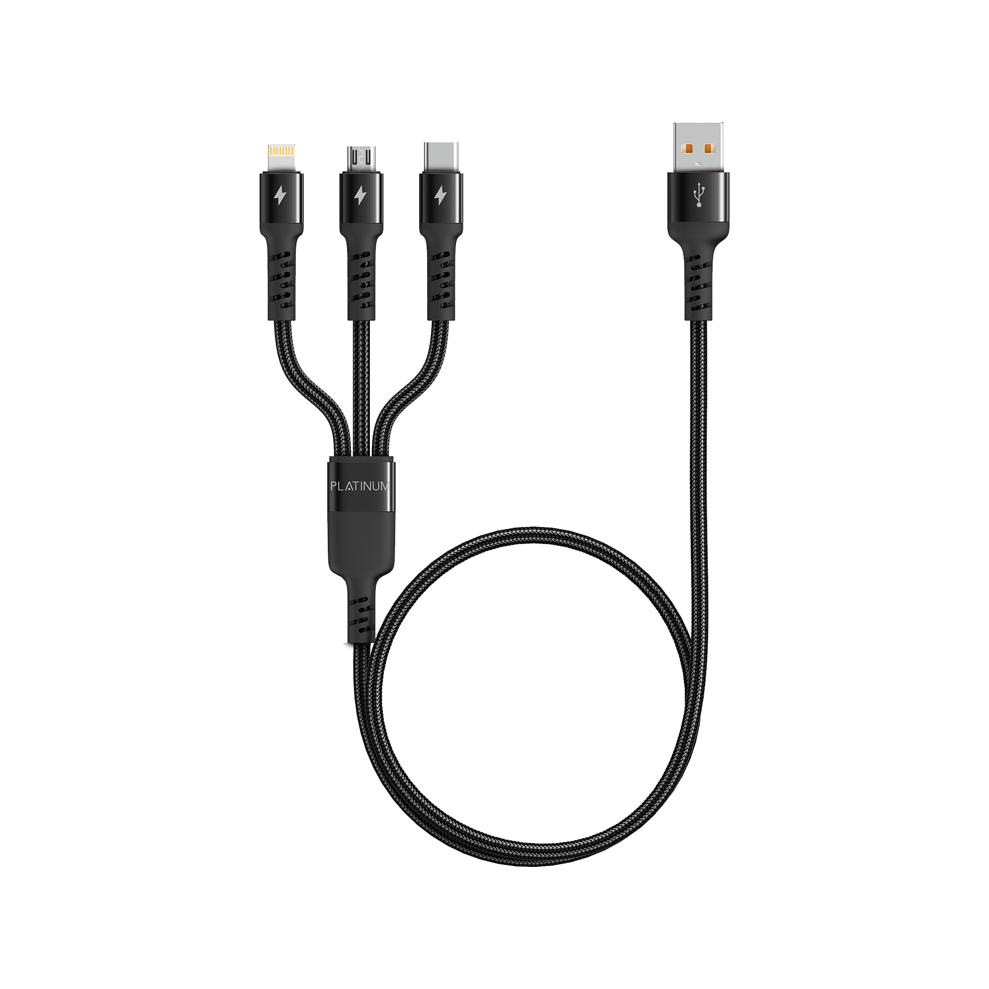 Platinum JOVIAL Series 3in1 Cable - Black - P-CBJOV3N1BK