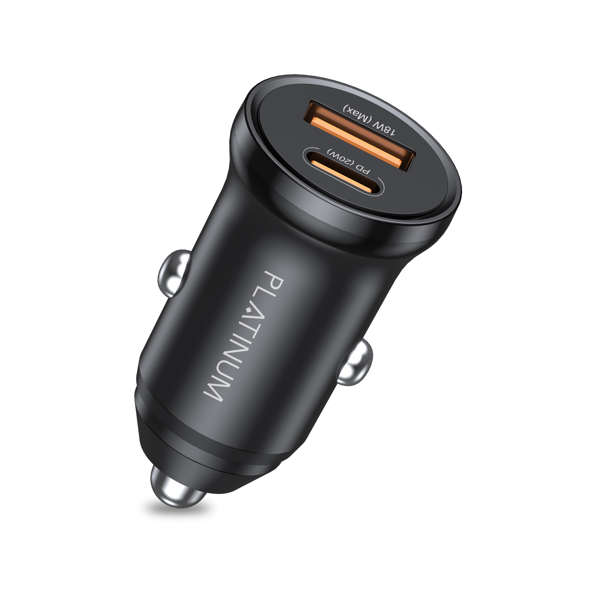 Platinum VITAL Series Mini Car Charger PD 30W + QC - Black - P-CLAPD30MINBK
